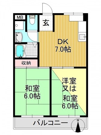 平野駅 徒歩8分 3階の物件間取画像